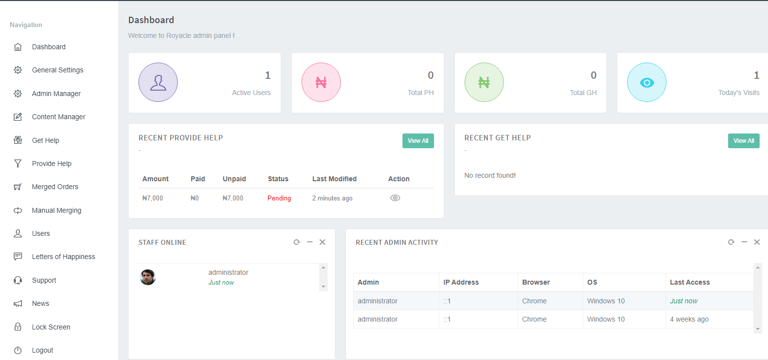 Peer to Peer donation script